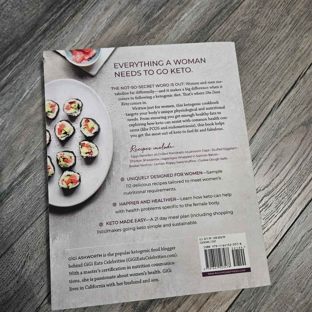 She does Keto Cookbook for Women